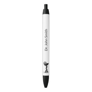 Stylo Noir Médicale Snake Bowl Black Hygieia White Caduceus