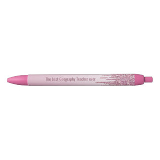 Stylo Noir Meilleur Enseignant En Géographie, Drôle Enseignan