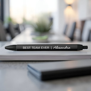 Stylo Noir Meilleure Équipe de Tous les Temps Remerciement Pe
