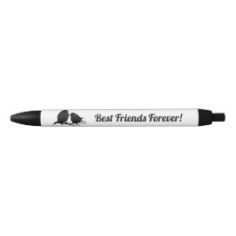 Stylo Noir Meilleurs amis pour toujours les oiseaux mignons o