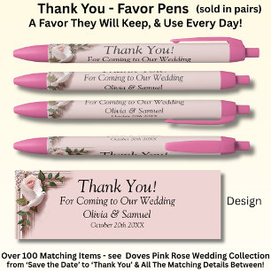 Stylo Noir Merci, Roses Roses et Mariage de Colombes