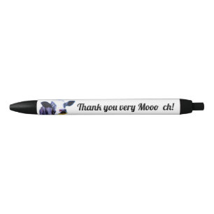 Stylo Noir Merci très Mooch Funny Cow Citation personnalisée