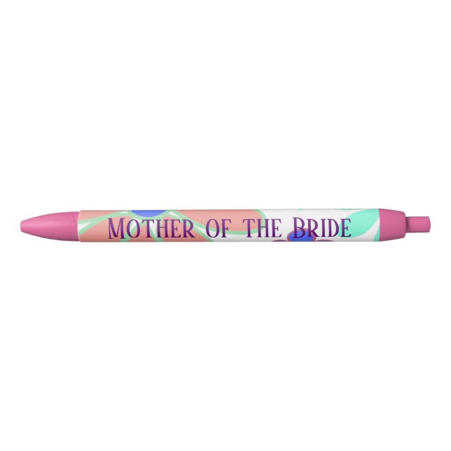 Stylo Noir Mère de la mariée beauté florale (Devant)