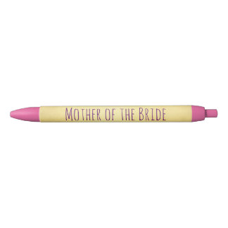 Stylo Noir Mère de la mariée or et rose