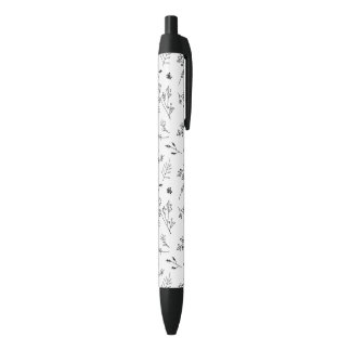 Stylo Noir Minimaliste moderne tendance botanique