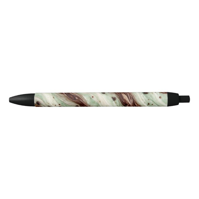 Stylo Noir Mint Chocolate Chip Milkshake Marble Design (Devant)