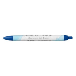 Stylo Noir Mode d'aquarelle bleu moderne