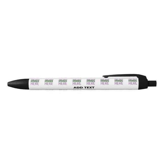 STYLO NOIR MODELE DE TEXTE D'IMAGE BLANC SIMPLE ÉDITABLE MODE (Haut)