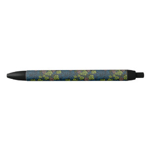 Stylo Noir Modèle de vigne de raisin noir sans couture de Wil