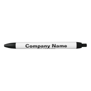 Stylo Noir Modèle du nom de l'entreprise blanc et noir