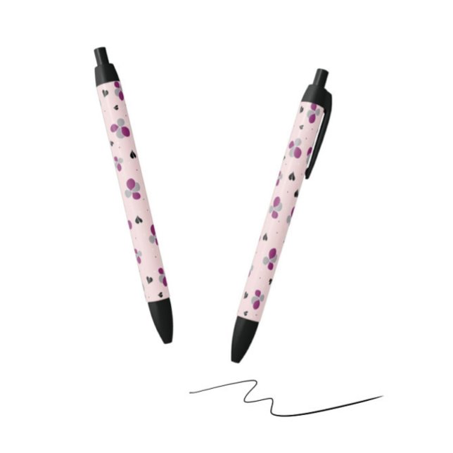 Stylo Noir Modèle floral (Créateur téléchargé)
