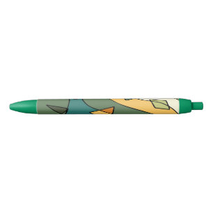 Stylo Noir Modèle vintage abstrait dessiné à la main