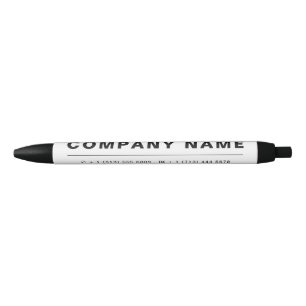 Stylo Noir Modern Bold - Noir & Blanc - Entreprise/Événement