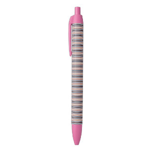 Stylo Noir Moderne Chic rayé