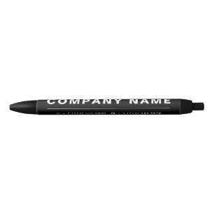 Stylo Noir Moderne élégant - Noir & Blanc - Entreprise/Événem