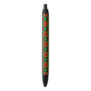 Stylo Noir Moderne Florale Élégante Abstrait Bohème Motif #50