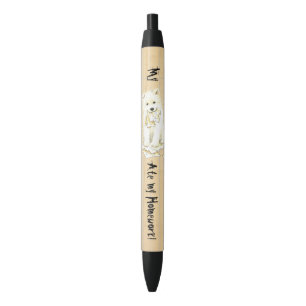 Stylo Noir Mon Samoyed a mangé mon travail