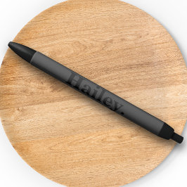 Stylo Noir Monogram Classic Élégant Minimal Typographie Nom