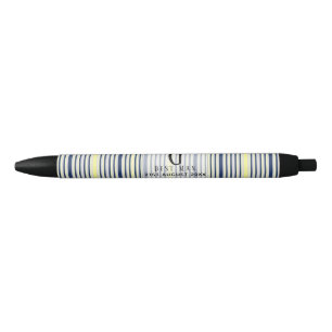 Stylo Noir Monogramme BEST MAN Groomsmans Groomsman Navy Jaun