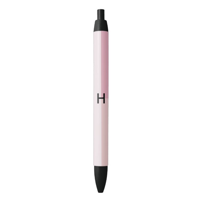 Stylo Noir Monogramme Blush Pastel rose pâle (devant Vertical)