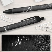 Monogramme d'étincelle à Parties scintillant noire