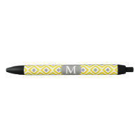 Monogramme Gris et Diamants Jaunes Motif Ikat