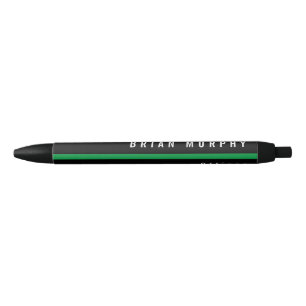 Stylo Noir Monogramme mince de militaires de Ligne Verte