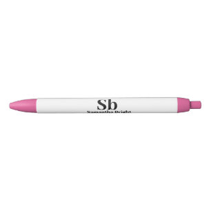 Stylo Noir Monogramme minimal classique