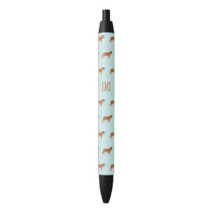 Stylo Noir Monogramme Motif Bulldogs