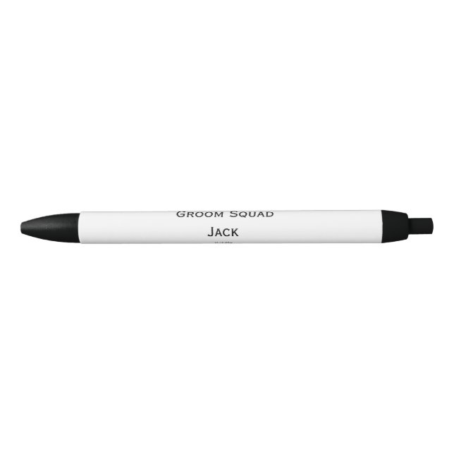 Stylo Noir monogramme simple personnalisé ajouter votre nom m (Devant)