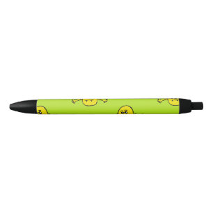 Stylo Noir Monstre jaune sur vert