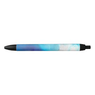Stylo Noir Montre d'encre abstraite pastel marbré