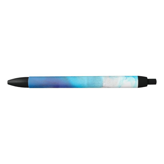 Stylo Noir Montre d'encre abstraite pastel marbré (Devant)