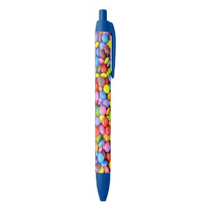 Stylo Noir Morceaux de bonbons colorés