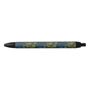 Stylo Noir Morris - Antique 1873 Motif de raisins et de feuil