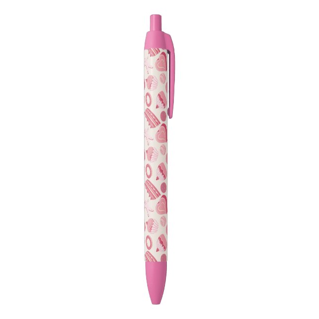 Stylo Noir Motif 2 de chocolat et de pâtisseries (Bas (Vertical))