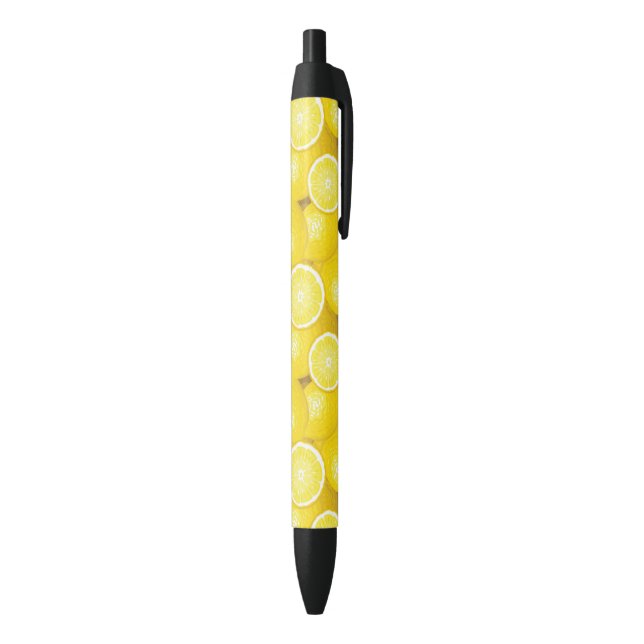 Stylo Noir Motif 2 de citron (Bas (Vertical))