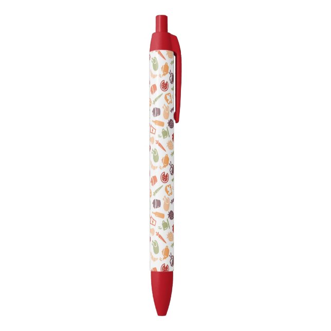 Stylo Noir Motif 2 de nourriture (Bas (Vertical))