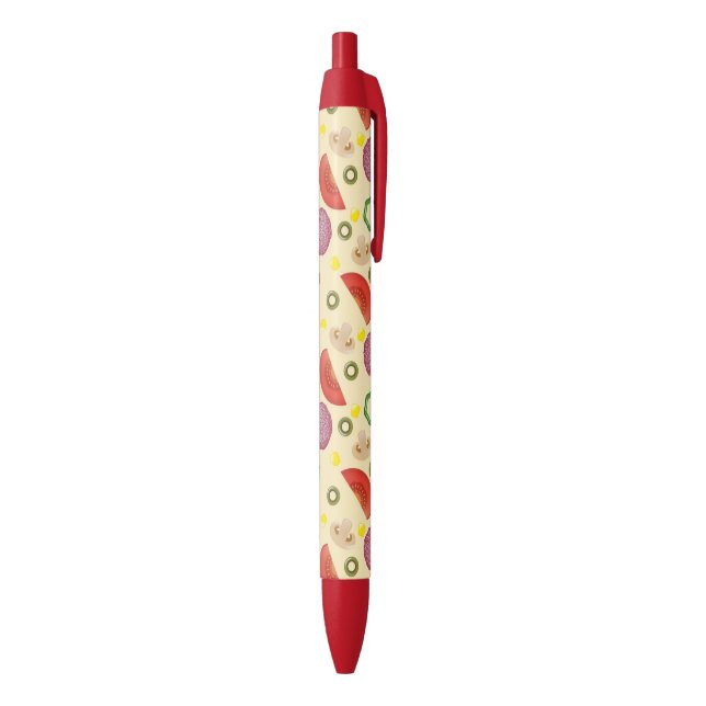 Stylo Noir Motif 2 de pizza (Bas (Vertical))