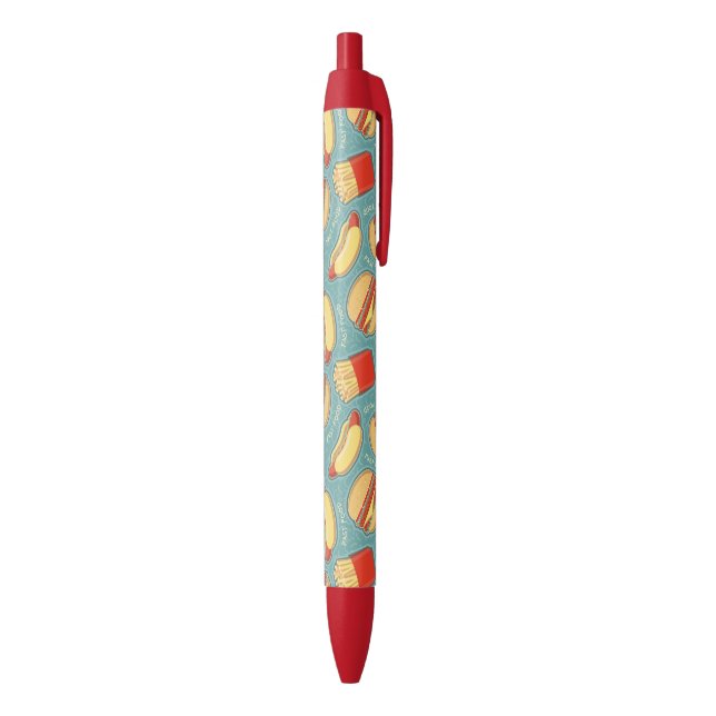 Stylo Noir Motif 3 d'aliments de préparation rapide (Bas (Vertical))