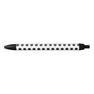 Stylo Noir Motif à pois noir et blanc – Minimalisme Classique