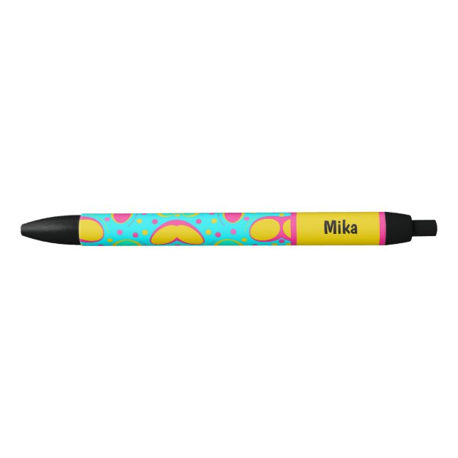 Stylo Noir Motif Abstrait (Devant)