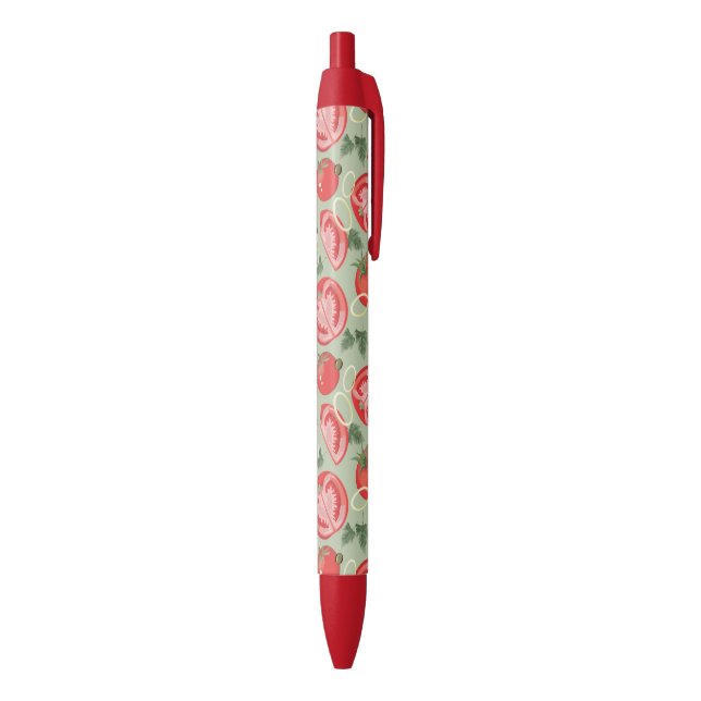 Stylo Noir Motif abstrait avec la tomate (Bas (Vertical))