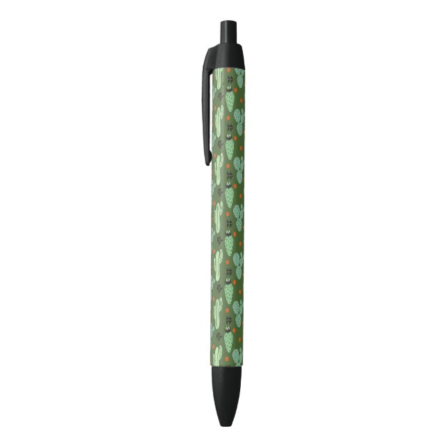 Stylo Noir Motif abstrait de désert de cactus de hippie (Haut (Vertical))