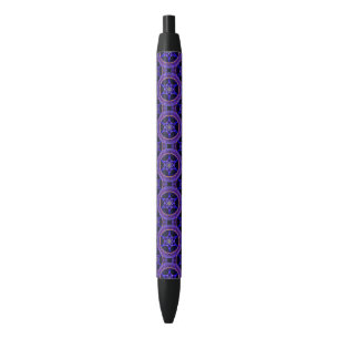 Stylo Noir Motif Abstrait Élégant Bohème Moderne Floral #505