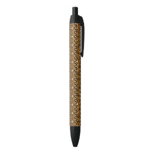 Stylo Noir Motif africain 2 de peau de guépard