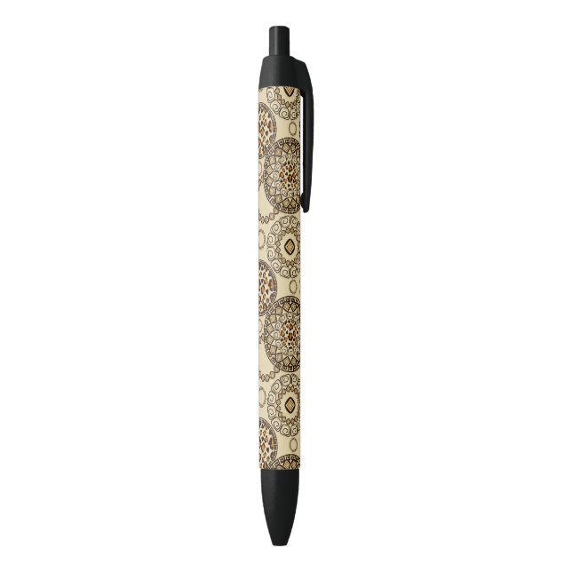 Stylo Noir Motif africain 3 de peau de guépard (Bas (Vertical))