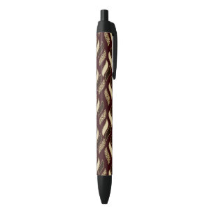 Stylo Noir Motif africain de peau de guépard