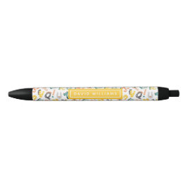 Stylo Noir Motif Alphabet Dinosaure Cute Personnalisé