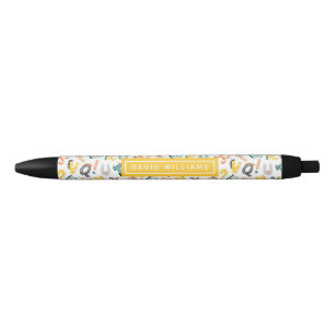 Stylo Noir Motif Alphabet Dinosaure Cute Personnalisé